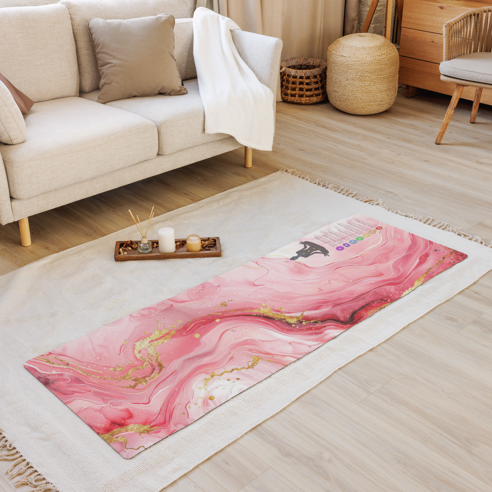 Yoga mat - Chakra Slab Pink II - Image 7